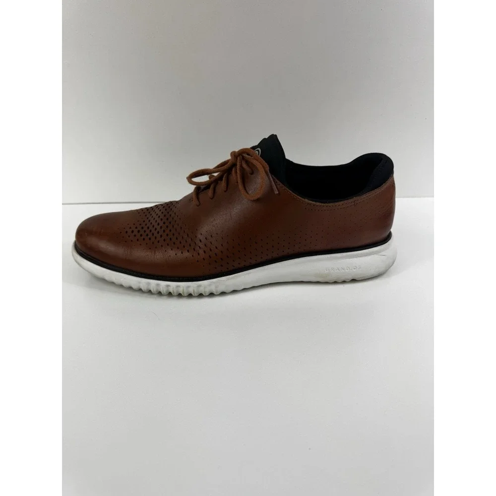 Cole Haan Perforated Leather Casual Sneakers Brown Men's Size 12M C27879